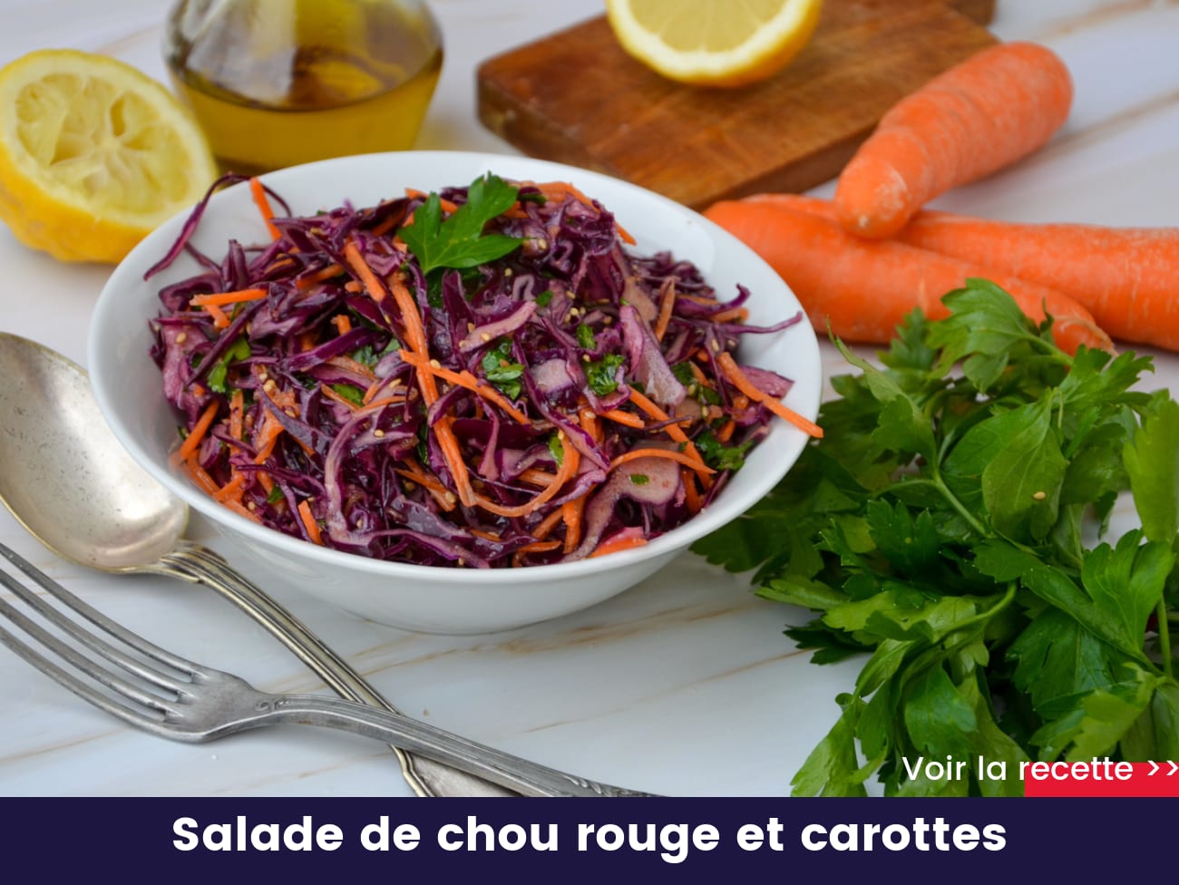 Salade de chou rouge et carottes